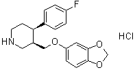 cis-(-)-3-[(1,3-Benzodioxol-5-yloxy)methyl]-4-(4-fluorophenyl)piperidine hydrochloride molecular structure (CAS 105813-04-5)