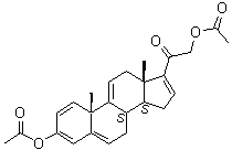 3,21-Bis(acetyloxy)-pregna-1,3,5,9(11),16-pentaen-20-one molecular structure (CAS 1058744-83-4)