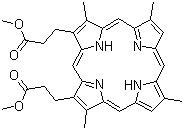structure of CAS# 10589-94-3, Pyroporphyrin dimethyl ester;Deuteroporphyrin IX dimethyl ester; Dimethyl 3,7,12,17-tetramethyl-21H,23H-porphine-2,18-dipropionate
