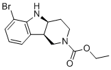 (4aS,9bR)-ethyl 6-bromo-3,4,4a,5-tetrahydro-1H-pyrido[4,3-b]indole-2(9bH)-carboxylate molecular structure (CAS 1059630-08-8)