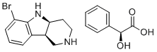 structure of CAS# 1059630-13-5, (2S)-2-hydroxy-2-phenylacetic acid, (4aS,9bR)-6-bromo-1H,2H,3H,4H,4aH,5H,9bH-pyrido[4,3-b]indole