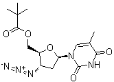 3'-Azido-3'-deoxythymidine 5'-(2,2-dimethylpropanoate) molecular structure (CAS 106060-79-1)