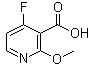 结构式 CAS# 1060806-71-4, 4-氟-2-甲氧基-3-吡啶羧酸