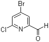 结构式 CAS# 1060811-63-3, 4-溴-6-氯-2-吡啶甲醛