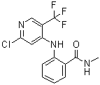 2-[2-Chloro-5-(trifluoromethyl)pyridin-4-ylamino]-N-methylbenzamide molecular structure (CAS 1061358-71-1)