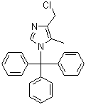 4-(Chloromethyl)-5-methyl-1-(triphenylmethyl)-1H-imidazole molecular structure (CAS 106147-85-7)