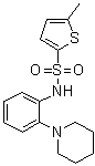 5-Methyl-N-[2-(1-piperidinyl)phenyl]-2-thiophenesulfonamide molecular structure (CAS 1062271-24-2)