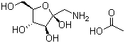 1-Amino-1-deoxy-beta-D-fructofuranose acetate molecular structure (CAS 106256-23-9)