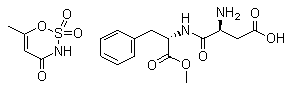 结构式 CAS# 106372-55-8, 乙酰舒泛-阿司帕坦盐