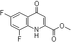 结构式 CAS# 1065074-53-4, 6,8-二氟-1,4-二氢-4-氧代-2-喹啉羧酸甲酯