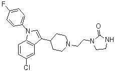 结构式 CAS# 106516-24-9, 舍吲哚