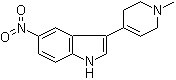 3-(1-甲基-1,2,3,6-四氢吡啶-4-基)-5-硝基-1H-吲哚分子结构 (CAS 106516-27-2)
