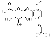 5-(2-Carboxyethenyl)-2-methoxyphenyl beta-D-glucopyranosiduronic acid molecular structure (CAS 1065272-10-7)