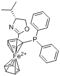 (2S)-1-[(4R)-4,5-Dihydro-4-(1-methylethyl)-2-oxazolyl]-2-(diphenylphosphino)ferrocene molecular structure (CAS 1065474-88-5)