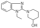 结构式 CAS# 1065483-91-1, 1-(1-乙基-1H-苯并咪唑-2-基)-3-哌啶醇
