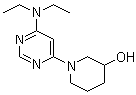 1-[6-(Diethylamino)-4-pyrimidinyl]-3-piperidinol molecular structure (CAS 1065484-23-2)