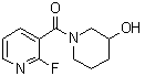 (2-Fluoro-3-pyridinyl)(3-hydroxy-1-piperidinyl)methanone molecular structure (CAS 1065484-91-4)