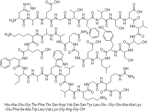 structure of CAS# 106612-94-6, Human GLP-1 (7-37);7-37-Glucagon-like peptide I (human); Insulinotropin (human); Peptide GLP-1 (human glucose-lowering peptide-1)