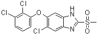 结构式 CAS# 106791-37-1, 三氯苯达唑砜