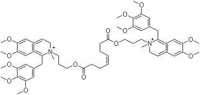 2,2'-[(1,8-Dioxo-4-octene-1,8-diyl)bis(oxy-3,1-propanediyl)]bis[1,2,3,4-tetrahydro-6,7-dimethoxy-2-methyl-1-[(3,4,5-trimethoxyphenyl)methyl]isoquinolinium molecular structure (CAS 106791-40-6)