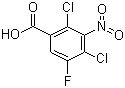 2,4-Dichloro-5-fluoro-3-nitrobenzoic acid molecular structure (CAS 106809-14-7)