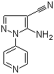 5-Amino-1-(pyridin-4-yl)-1H-pyrazole-4-carbonitrile molecular structure (CAS 106898-37-7)