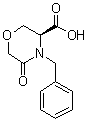 结构式 CAS# 106973-37-9, (3S)-4-苄基-5-氧代吗啉-3-羧酸