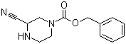structure of CAS# 1071827-03-6, 3-Cyano-1-piperazinecarboxylic acid phenylmethyl ester