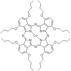 Copper(II) 1,4,8,11,15,18,22,25-octabutoxy-29H,31H-phthalocyanine molecular structure (CAS 107227-88-3)