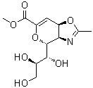 (3aR,4R,7aR)-3a,7a-Dihydro-2-methyl-4-[(1R,2R)-1,2,3-trihydroxypropyl]-4H-pyrano[3,4-d]oxazole-6-carboxylic acid methyl ester molecular structure (CAS 1072449-83-2)