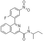 1-(2-Fluoro-5-nitrophenyl)-N-methyl-N-(1-methylpropyl)-3-isoquinolinecarboxamide molecular structure (CAS 107257-28-3)