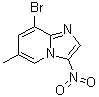 structure of CAS# 1072944-59-2, 8-Bromo-6-methyl-3-nitroimidazo[1,2-a]pyridine