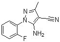 5-Amino-1-(2-fluorophenyl)-3-methyl-1H-pyrazole-4-carbonitrile molecular structure (CAS 1072944-83-2)