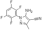 5-Amino-3-methyl-1-(2,3,5,6-tetrafluorophenyl)-1H-pyrazole-4-carbonitrile molecular structure (CAS 1072944-90-1)