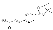 (2E)-3-[4-(4,4,5,5-四甲基-1,3,2-二氧硼杂环戊烷-2-基)苯基]-2-丙烯酸分子结构 (CAS 1072944-97-8)