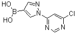 [1-(6-Chloro-4-pyrimidinyl)-1H-pyrazol-4-yl]boronic acid molecular structure (CAS 1072945-81-3)