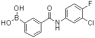 [3-[[(3-Chloro-4-fluorophenyl)amino]carbonyl]phenyl]boronic acid molecular structure (CAS 1072946-04-3)