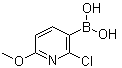 结构式 CAS# 1072946-25-8, (2-氯-6-甲氧基-3-吡啶基)硼酸