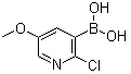 结构式 CAS# 1072946-26-9, (2-氯-5-甲氧基吡啶-3-基)硼酸