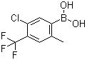 结构式 CAS# 1072946-33-8, [5-氯-2-甲基-4-(三氟甲基)苯基]硼酸
