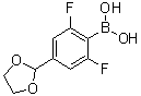 [4-(1,3-二氧杂环戊烷-2-基)-2,6-二氟苯基]硼酸分子结构 (CAS 1072946-41-8)