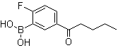 [2-Fluoro-5-(1-oxopentyl)phenyl]boronic acid molecular structure (CAS 1072951-52-0)