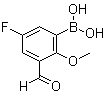 structure of CAS# 1072951-73-5, (5-Fluoro-3-formyl-2-methoxyphenyl)boronic acid