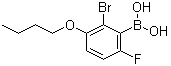 结构式 CAS# 1072951-95-1, (2-溴-3-丁氧基-6-氟苯基)硼酸