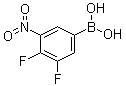 结构式 CAS# 1072952-06-7, (3,4-二氟-5-硝基苯基)硼酸