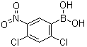 结构式 CAS# 1072952-12-5, (2,4-二氯-5-硝基苯基)硼酸