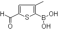 (5-Formyl-3-methyl-2-thienyl)boronic acid molecular structure (CAS 1072952-28-3)