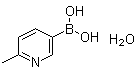 结构式 CAS# 1072952-30-7, (6-甲基-3-吡啶基)硼酸水合物