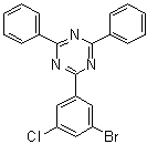 结构式 CAS# 1073062-42-6, 2-(3-溴-5-氯苯基)-4,6-二苯基-1,3,5-三嗪