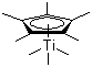 (Trimethyl)pentamethylcyclopentadienyltitanium (IV) molecular structure (CAS 107333-47-1)